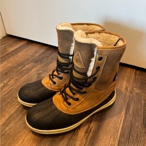 Women’s Brown and Black Winter Boots